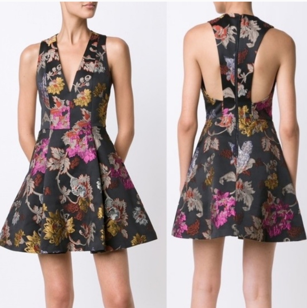 Women's Alice + Olivia Mollie Tapestry Cocktail Party Dress Size 0 NEW